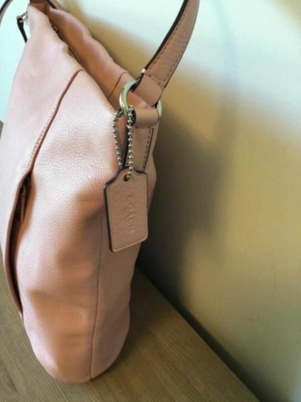 Coach Isabelle Pebble Leather Blush Pink Convertible Shoulder Crossbody NWT $395 - Picture 5 of 14